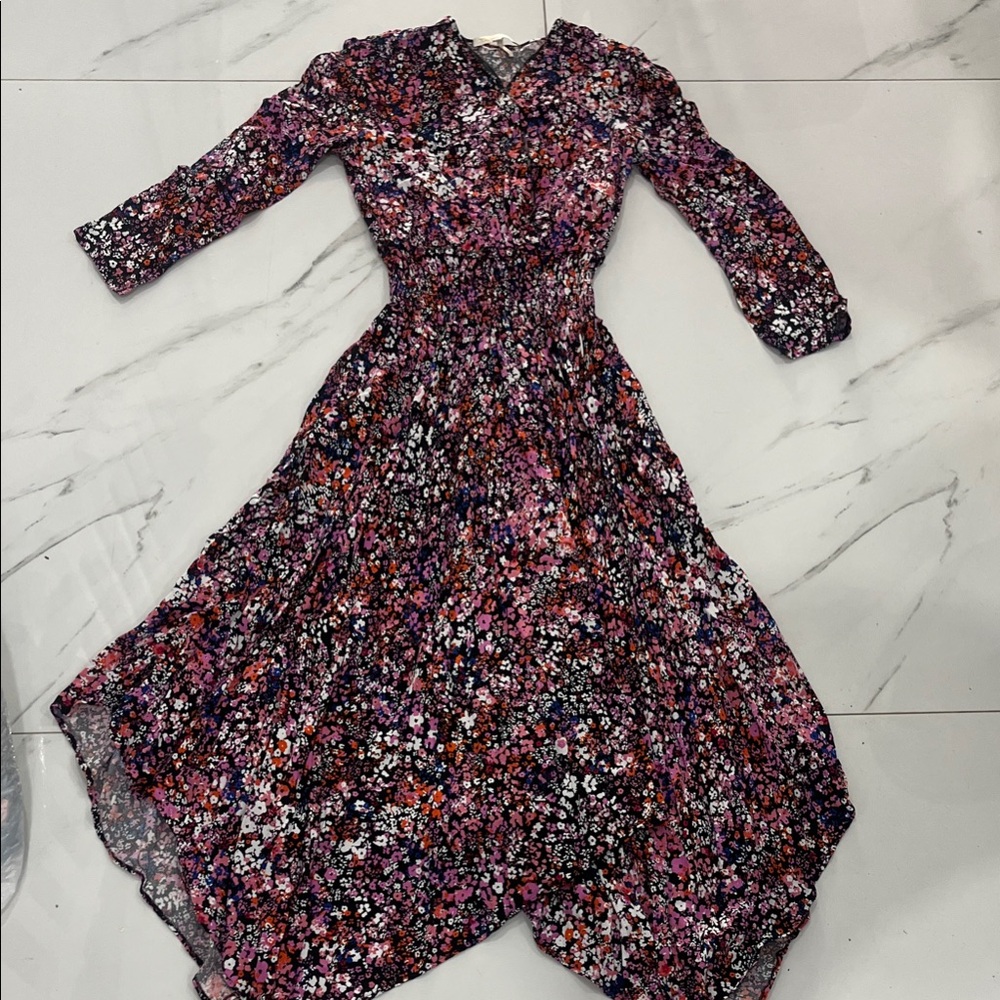 Floral V-Neck Women's Dress